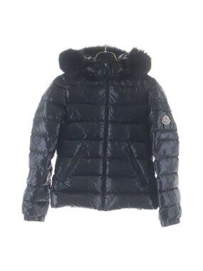 Moncler Bady Fur Down Jacket Black